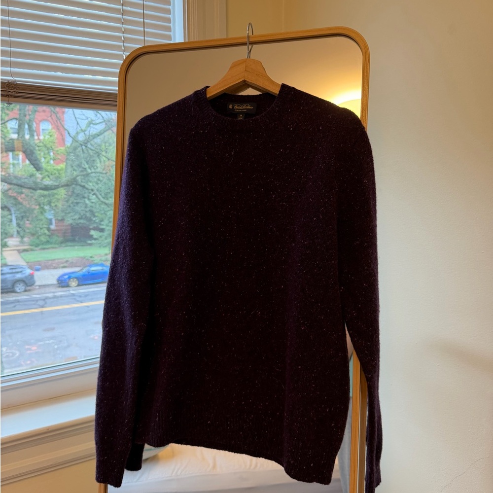Men's Crewneck Sweater in Dark Purple